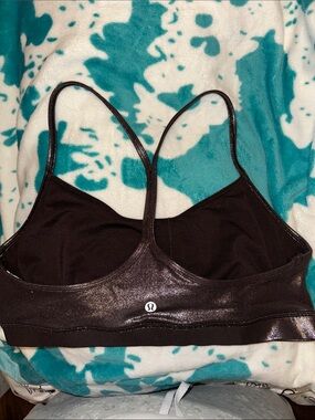 lululemon athletica Black Shimmer Thin-Strap Sports Bra